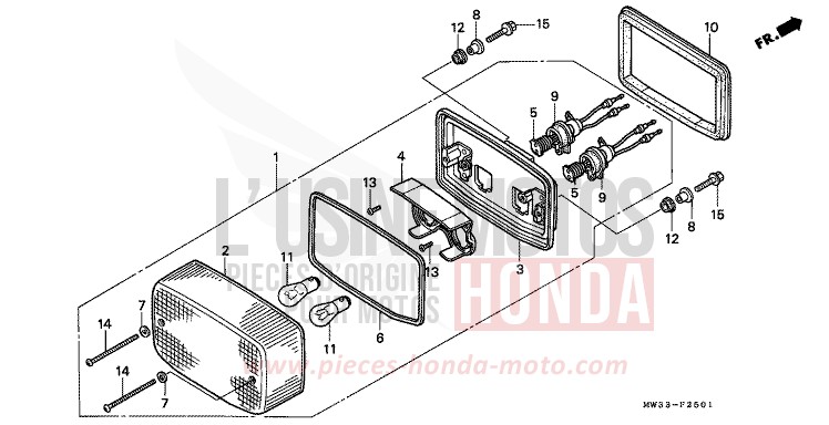 HECKLEUCHTE (CB750F2) von CB1300 Super Bold'or ABS CANDY ANDROMEDA RED-U (R131) von 1994